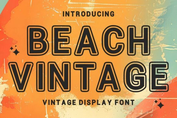 Beach Vintage Font: Retro Style for Modern Design