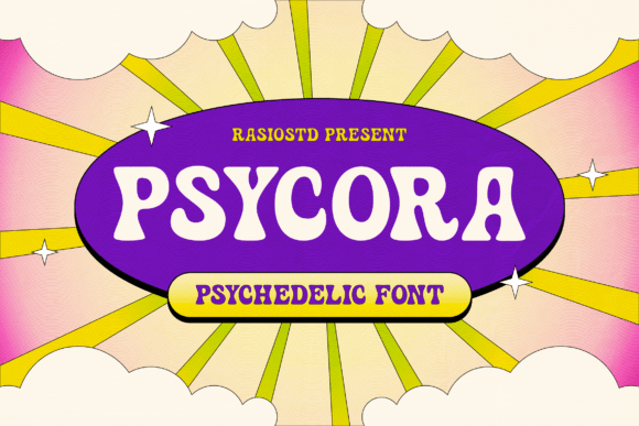 Psycora: A Psychedelic Font for Bold, Mind-Bending Designs