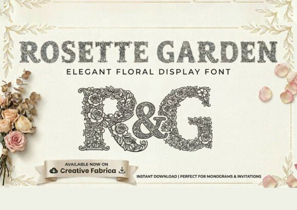 Rosette Garden: Where Every Letter Becomes a Floral Masterpiece