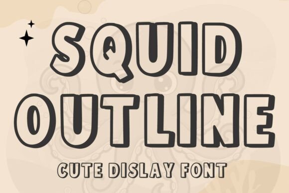 Squid Outline: A Font That Brings Playful Energy to Every Design